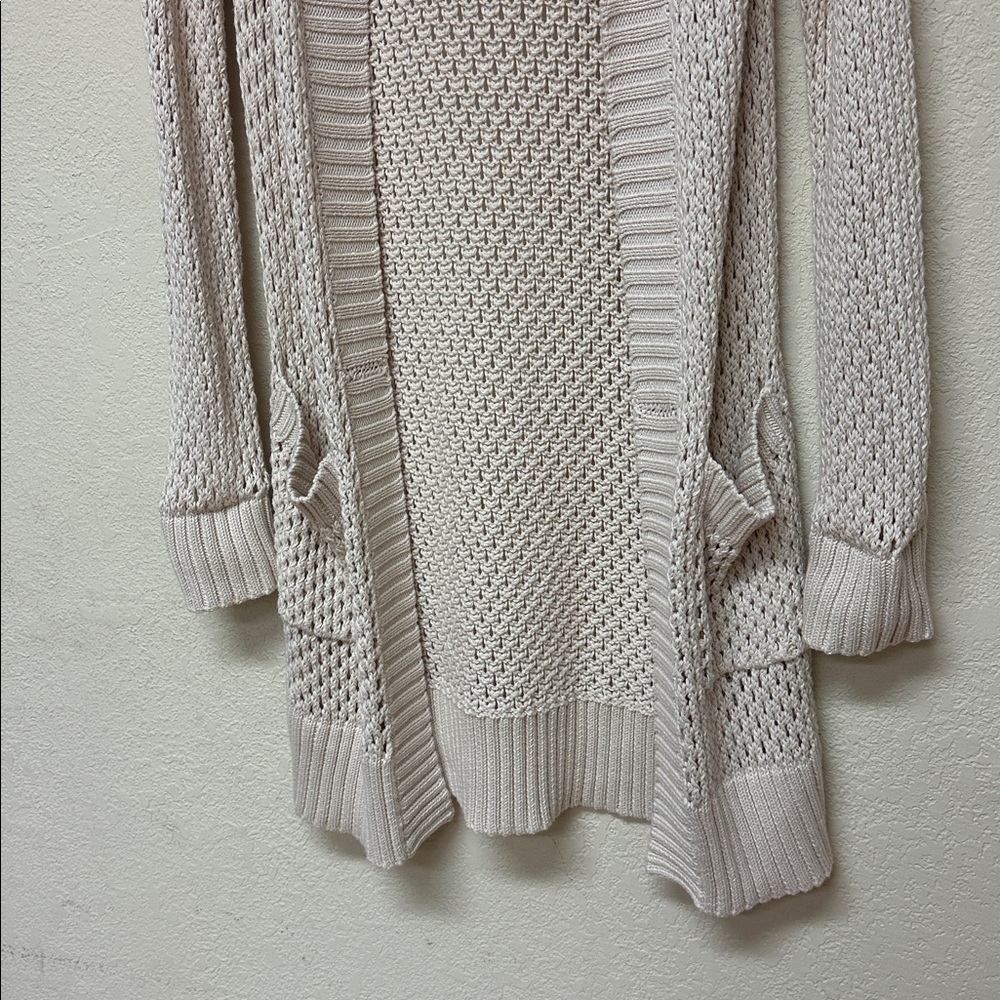 7 For All Mankind Cream Open Knit Cardigan - Picture 3 of 4